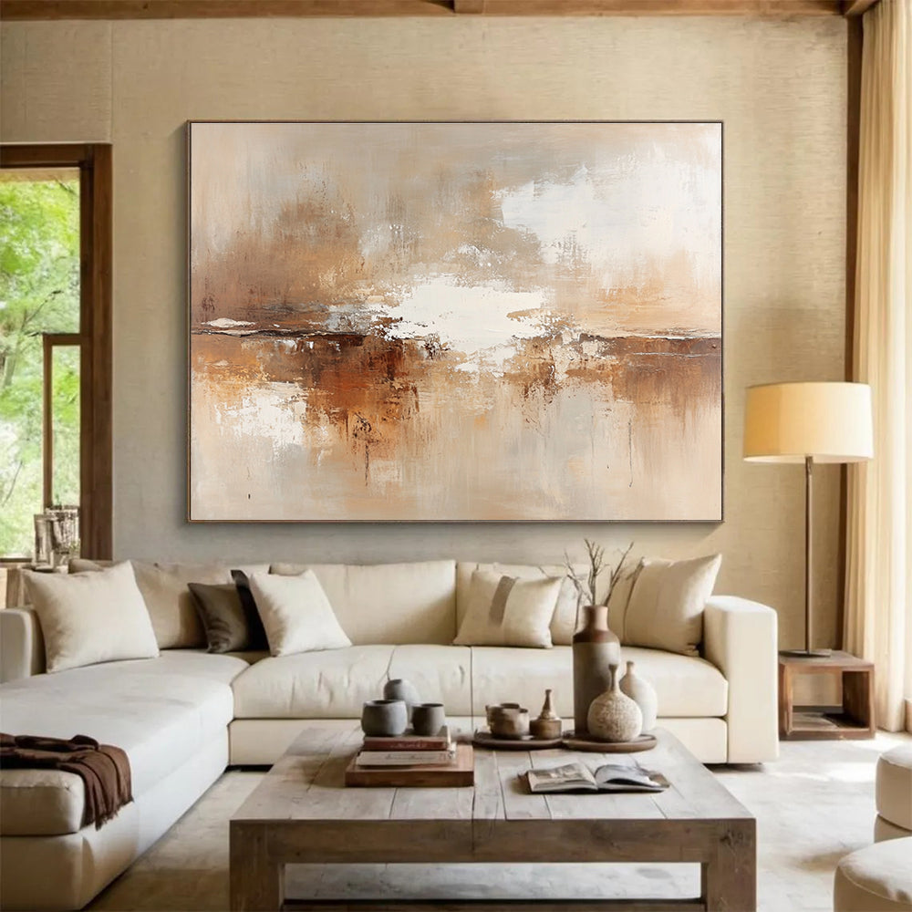 Earth - Toned Abstract: Warm, Muted Colors for Subtle Depth Abstract Painting ABS172