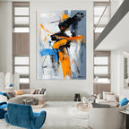 Dynamic Figure Abstract Painting for Modern Dance Studio Entrances GAB1185