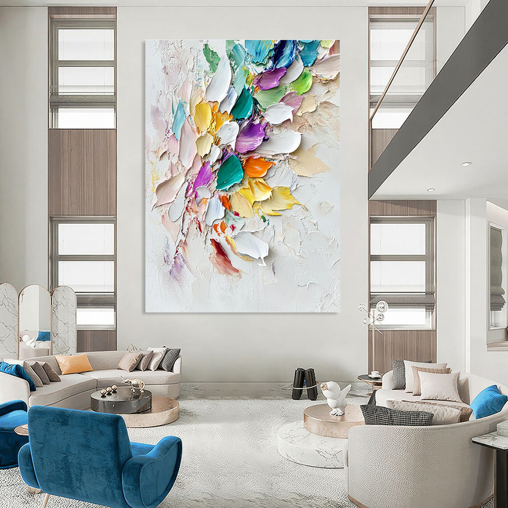 Textured Flower Burst - 3D Floral Abstract Painting GAB0635