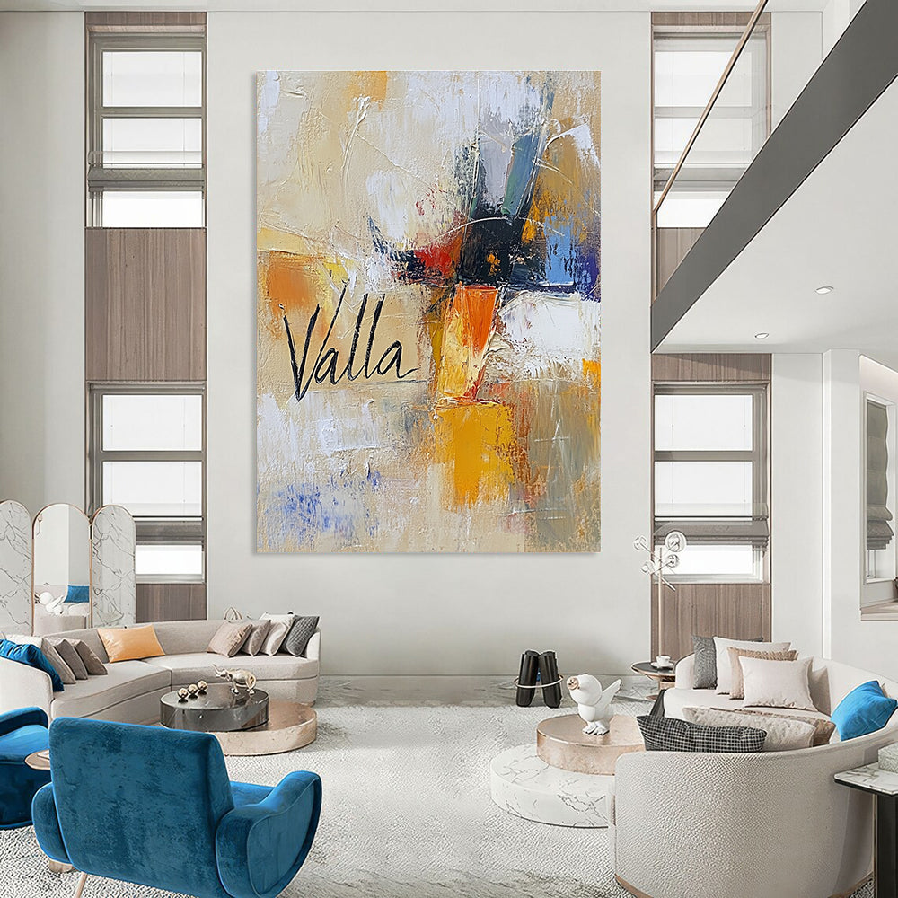 Colorful Abstract Painting with “Valla” for Personalized Art Spaces GAB1059