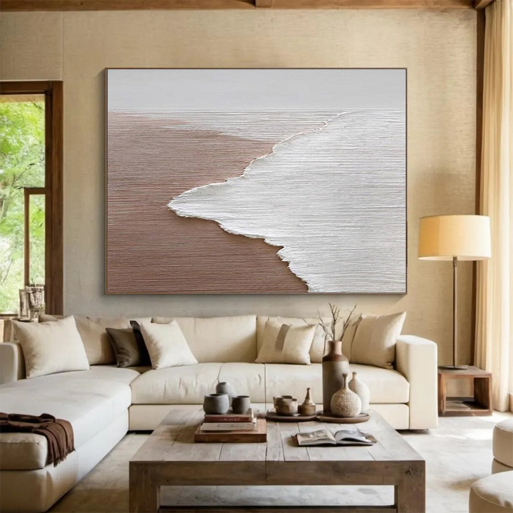 Beach Wave Abstract Painting for Coastal Homes YHT178