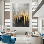 Gold - Forest Abstract Painting for Elegant Living Rooms GAB0860
