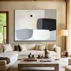 Neutral - Toned Abstract Shapes Abstract Painting ABS586