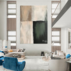 Contrasting Color Blocks Abstract Painting of Modern Simplicity GAB0208