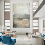Sea and Sky Abstract Painting for Beach House Bedrooms GAB0759