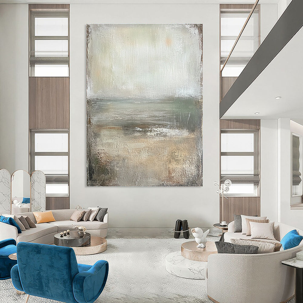 Sea and Sky Abstract Painting for Beach House Bedrooms GAB0759