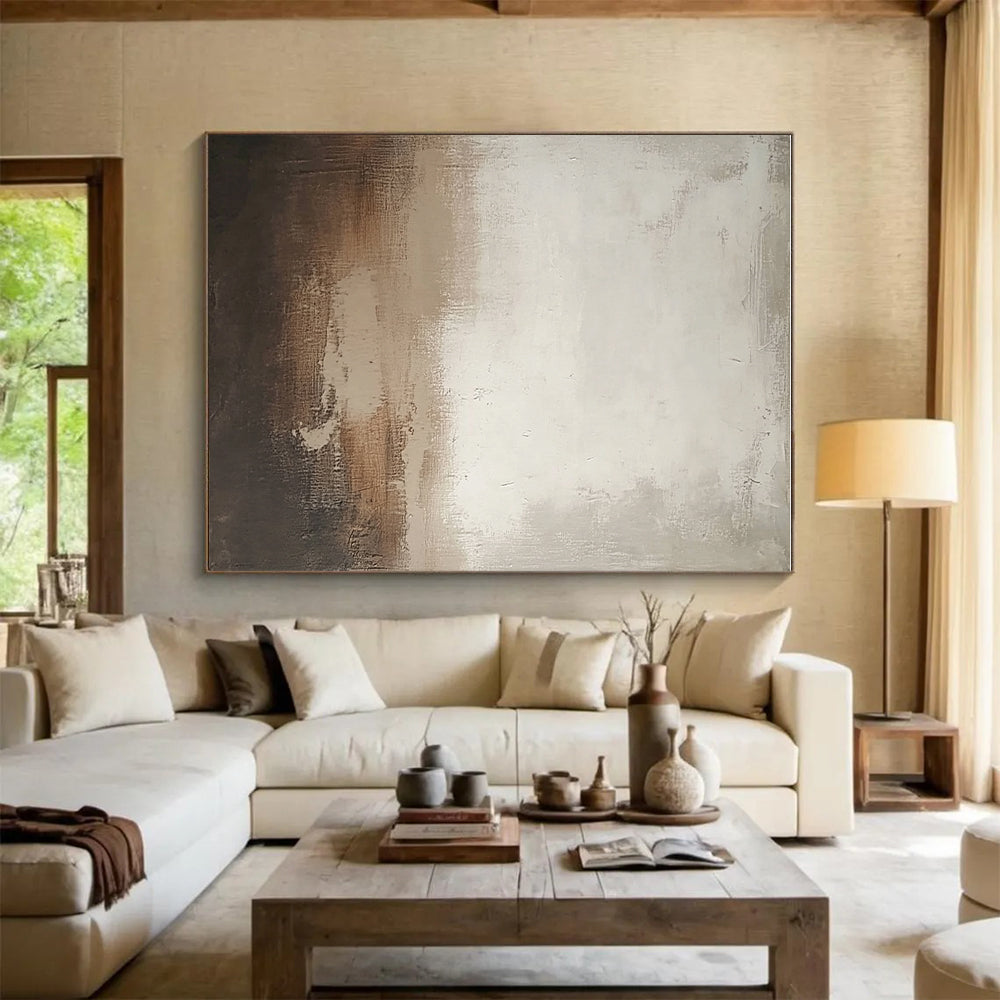 Subtle Tonal Gradient Abstract Painting with Calm Nuance WINK250