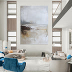 Minimalist Neutral Tones Seascape Abstract Painting GAB0673