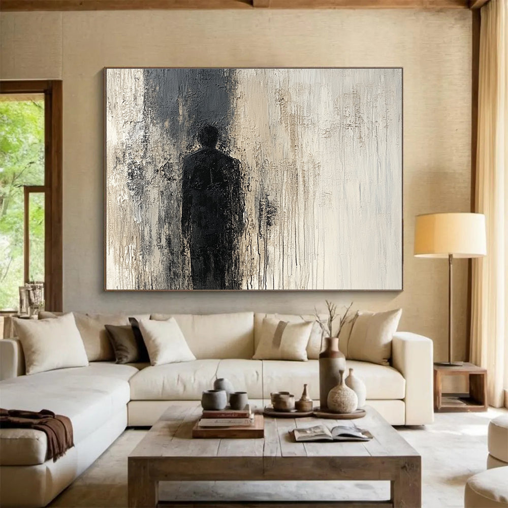 Silhouette in Shadow Abstract Painting ABS212