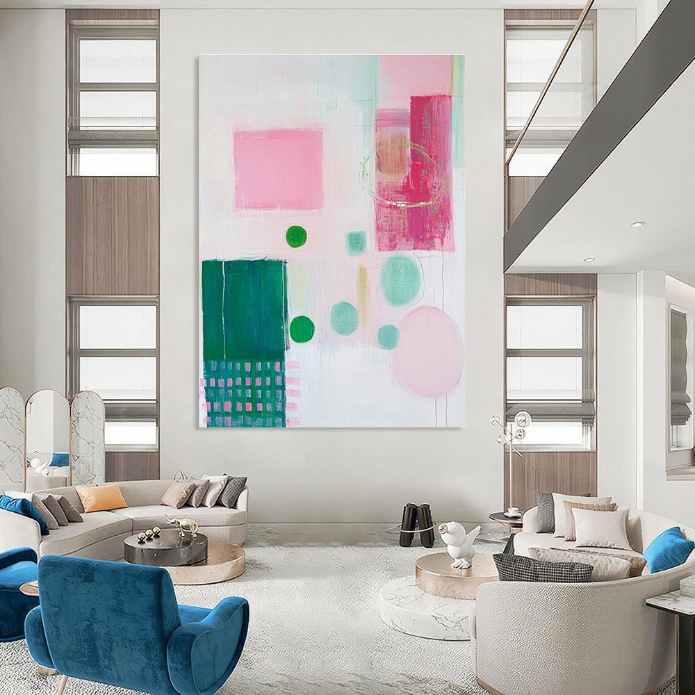 Pastel Color Abstract - Playful Contemporary Abstract Painting GAB0656