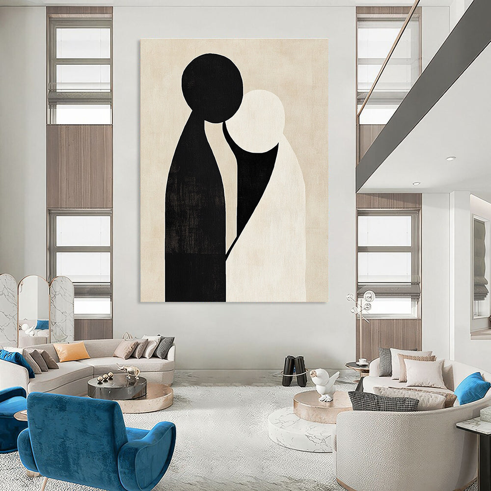 Abstract Couple Figure Painting for Romantic - Themed Anniversaries GAB0965