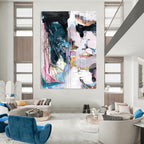 Colorful Dripping Abstract Painting for Creative Art Studios HENG191