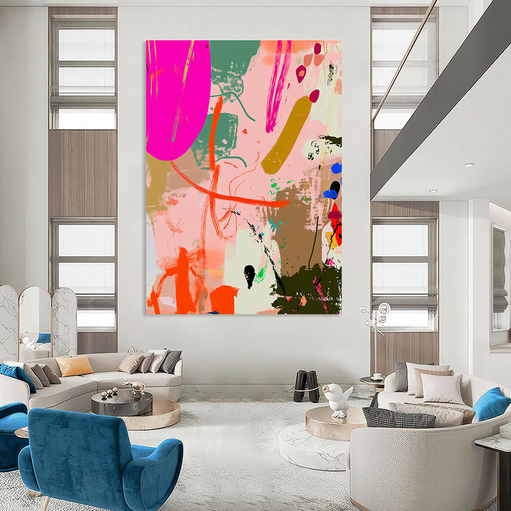 Colorful Abstract Doodles Painting for Creative Studios GAB0972