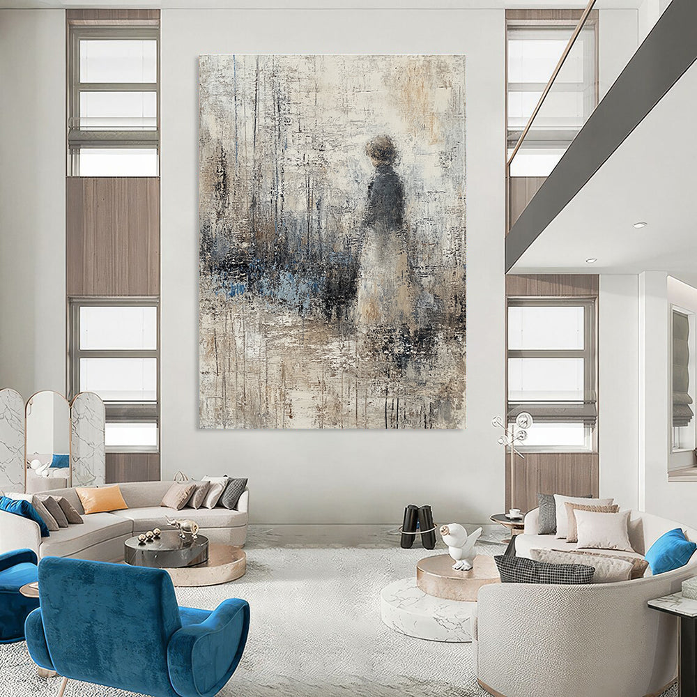 Figure in Forest Abstract - Introspective Nature Art GAB0542