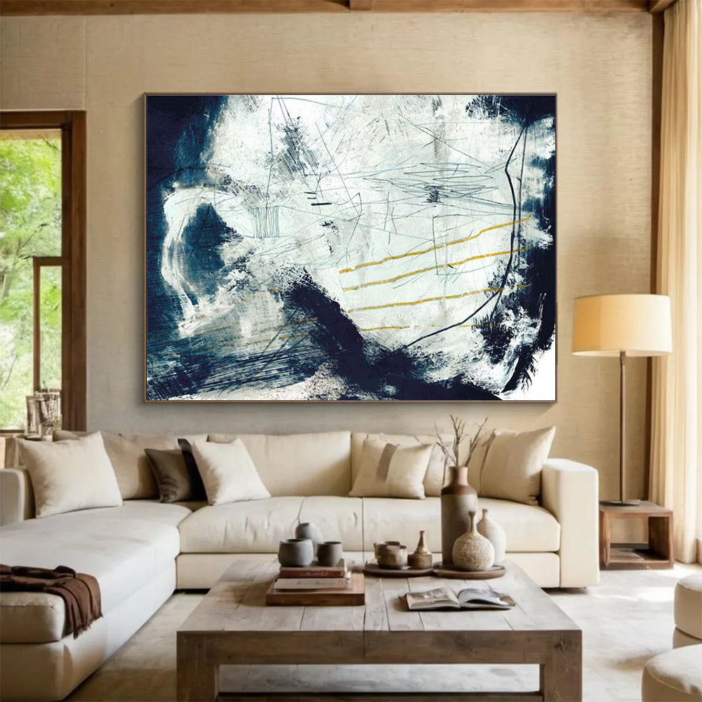 Dynamic Strokes Abstract Painting for Creative Studios YHT141