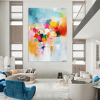 Colorful Flower - Themed Abstract Painting for Art - Loving Gardens GAB0889