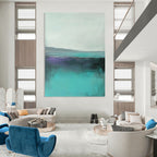Turquoise Sea Layers - Colorful Seascape Abstract Painting GAB0583