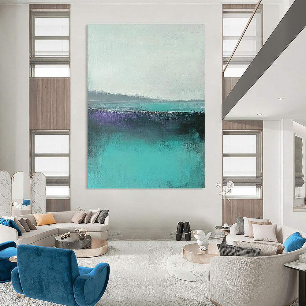 Turquoise Sea Layers - Colorful Seascape Abstract Painting GAB0583