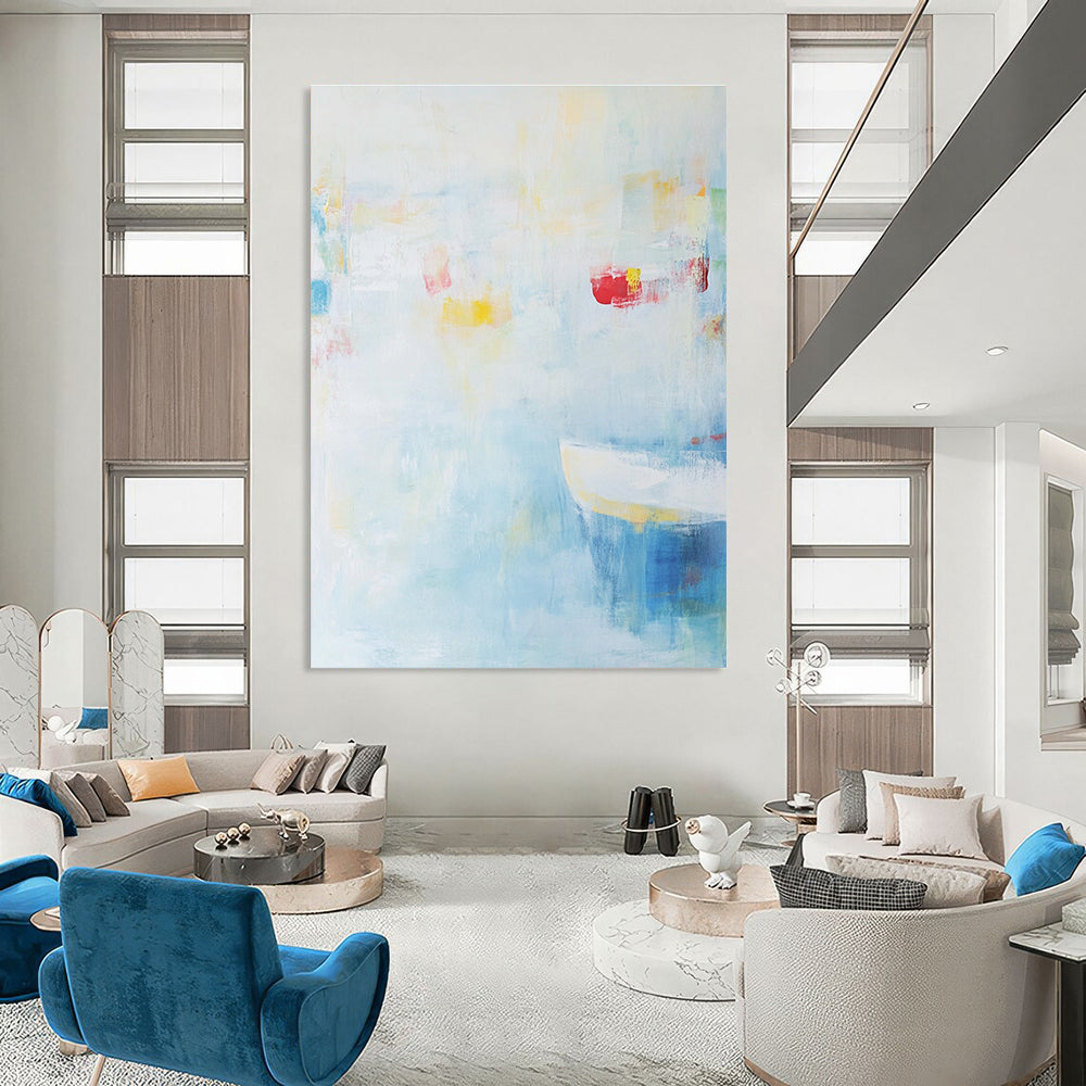 Pastel - Boat Abstract Painting for Beachfront Cafes GAB0868