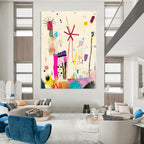 Colorful Abstract Doodles Abstract Painting for Creative Studio Break Areas GAB1363