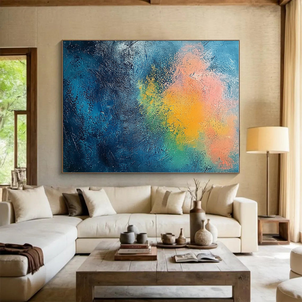 Colorful Blended Abstract Painting with Dreamy Hues WINK683