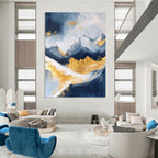 Golden Mountain Abstract - Majestic Landscape Abstract Painting GAB0440