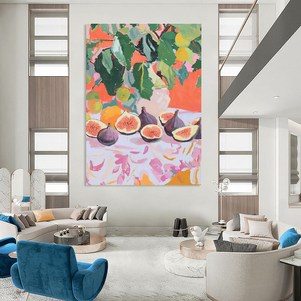 Fig Still Life Abstract Painting for Gourmet Kitchens HENG437