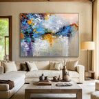 Colorful Abstract Reflection Painting for Lakeside Vacation Homes YHT376