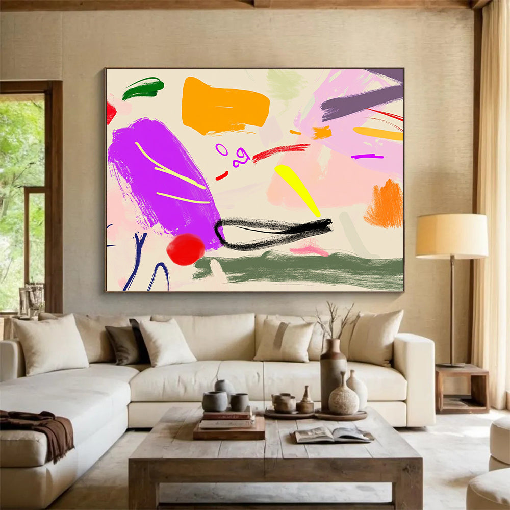 Colorful Playful Abstract Painting with Joyful Chaos WINK329