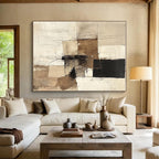 Minimalist Block Abstract Painting with Quiet Strength WINK774