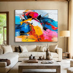 Colorful Expressive Abstract Painting with Vivid Emotions WINK596