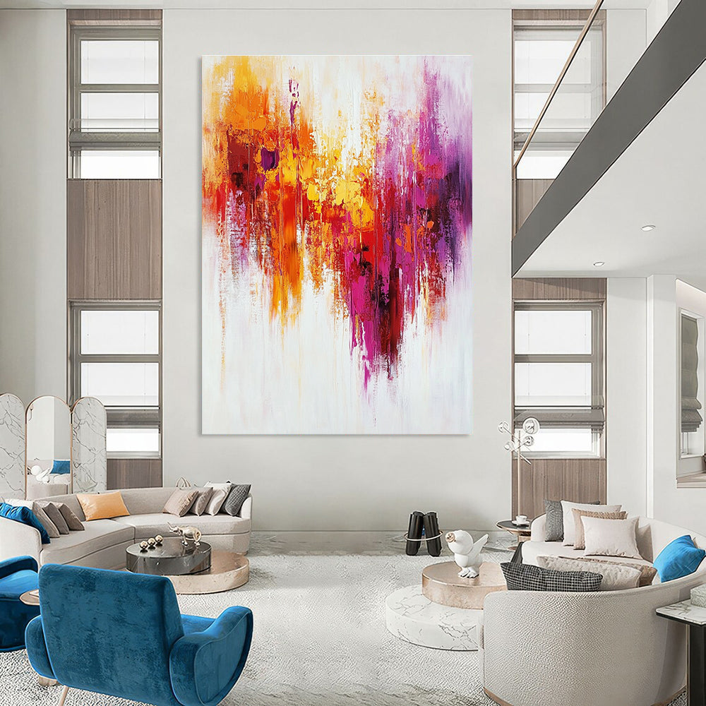 Vibrant Color Burst Abstract Painting for Modern Art Galleries GAB1233