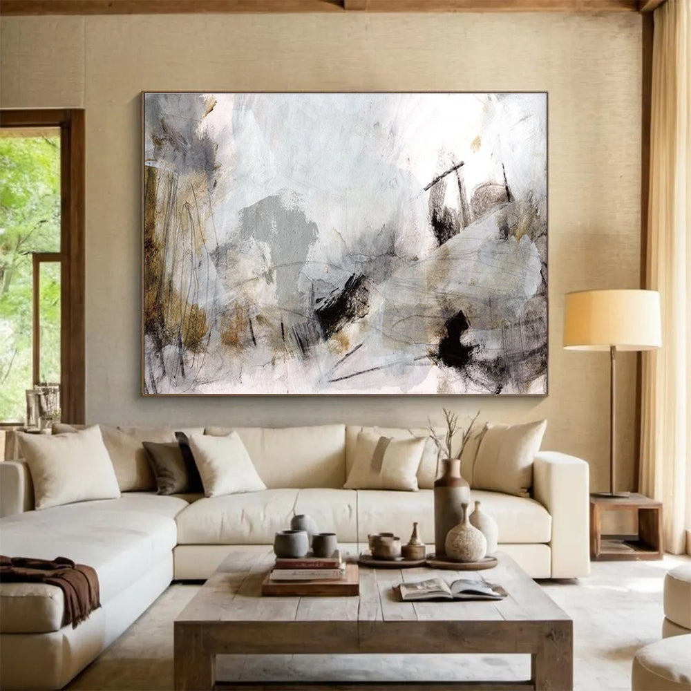 Mixed - Media Abstract Painting for Artistic Workshops YHT135