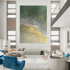 Aerial Beach View Modern Coastal Abstract Painting GAB0311