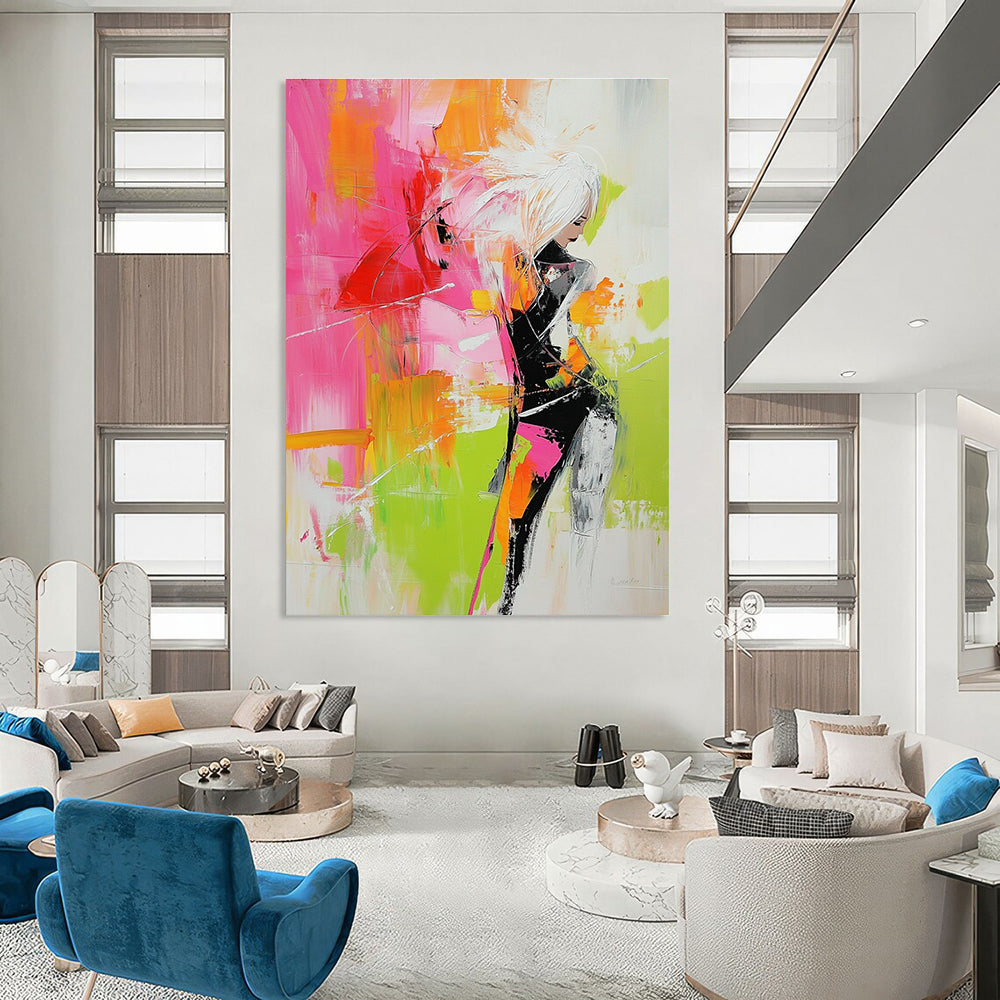 Colorful Figure - Inspired Abstract Painting for Fashion - Forward Boutiques GAB0906