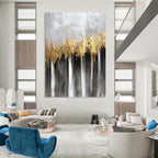 Gold Drip Abstract Painting for Luxe - Inspired Bedrooms GAB0859