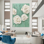 Textured Floral Art Abstract Painting for Romantic Interiors GAB1395