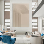 Curved Lines Relief Textured Abstract Painting for Contemporary Interiors GAB1501