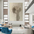 Textured Circles and Lines Abstract Painting for Contemporary Art Galleries GAB1346