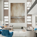 Crackled Texture Art Abstract Painting for Rustic Interiors GAB0706
