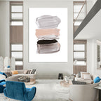 Stacked Color Block Abstract Painting for Modern Nursery Rooms HENG184