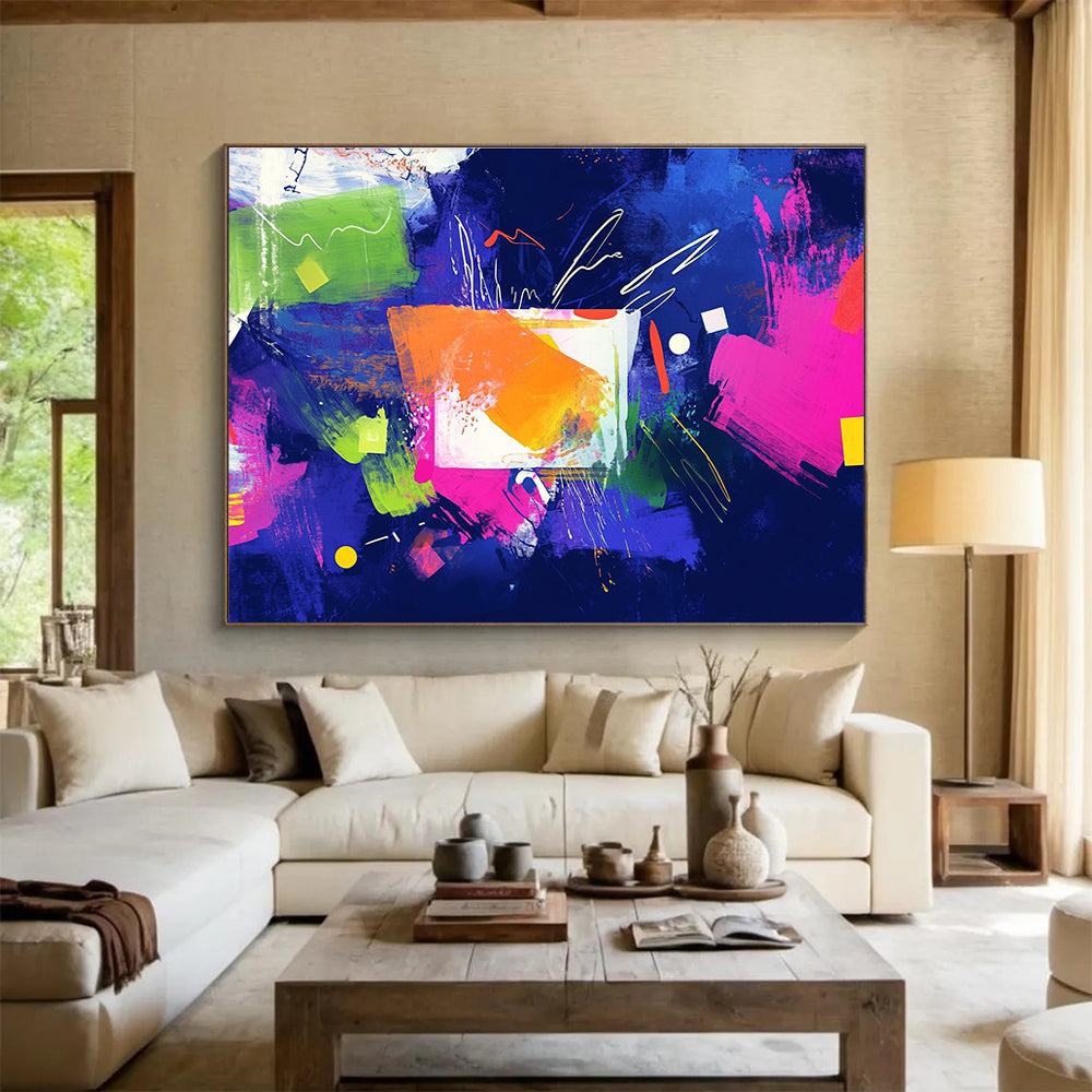 Vibrant Color Block Abstract  Bold and Energetic ABS052