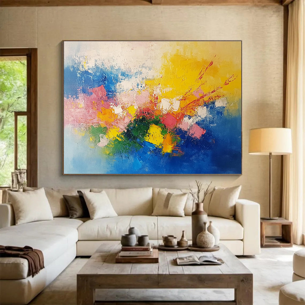 Explosive Color with Dynamic Composition Abstract Painting ABS349