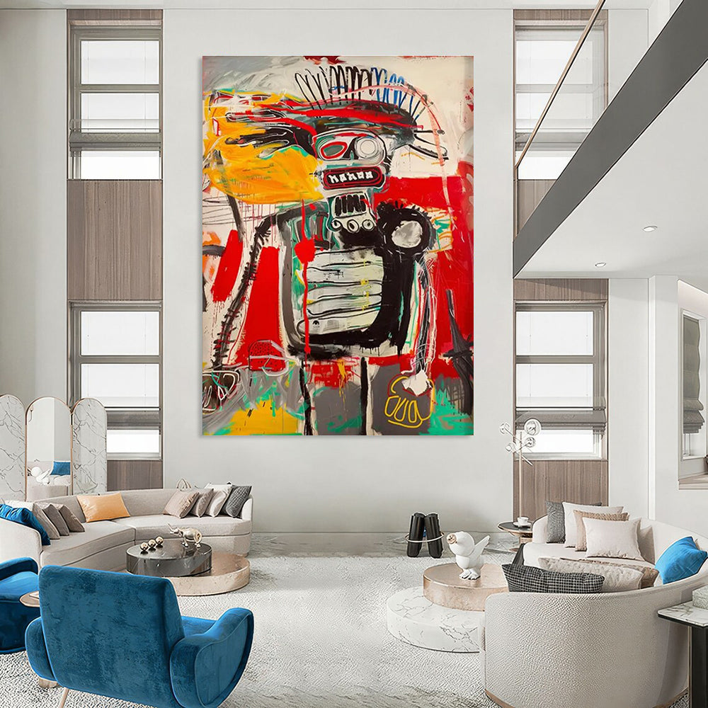 Abstract Robot Figure Painting for Tech - Inspired Workspaces HENG094