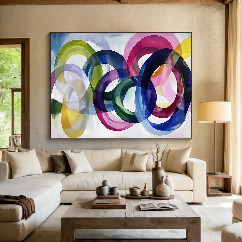 Colorful Intertwined Rings  Joyful Connections ABS116