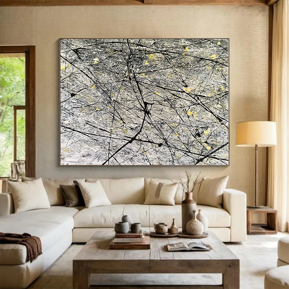 Line Drip Abstract Painting with Artistic Chaos WINK778