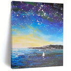 Gigantic Custom Hand-Painted Abstract Art - Galactic Explorations for Space Science Centers  DLZ0347