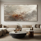 Gray and Brown Textured Abstract Painting with Rustic Character WINK293