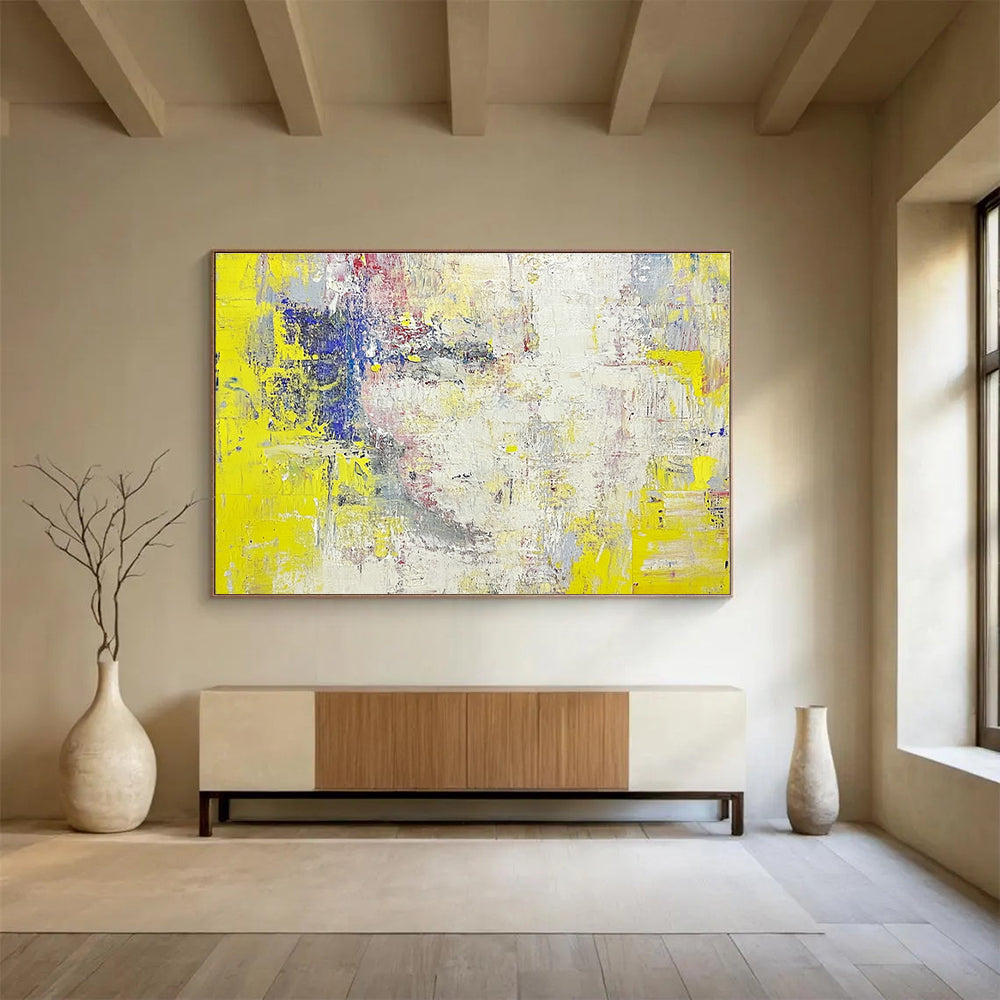 Vibrant Abstract Expression Painting with Bold, Energetic Colors ABS528