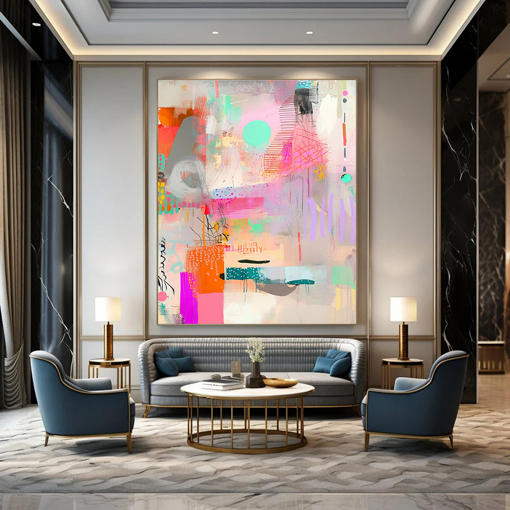 Colorful Abstract Collage Art of Playful Creativity GAB0157